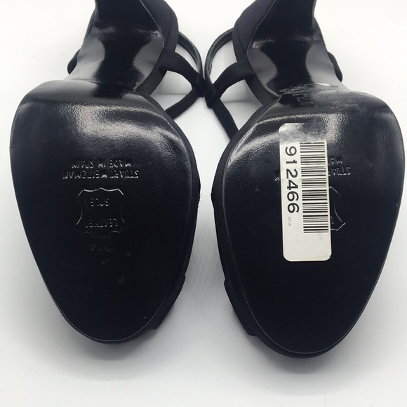 Stuart Weitzman black heels with crystal buckle size 6 medium - Picture 11 of 12